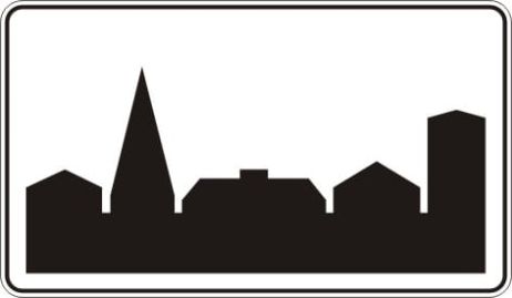 Sign D-42 1200x530 mm I generation reflex + handles in a set.